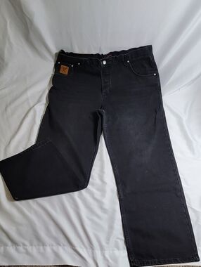 Louis Vuitton Flared Denim Pants In Black With Iconic LV Patch
